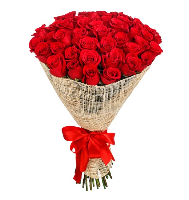 bunch of 50 red roses